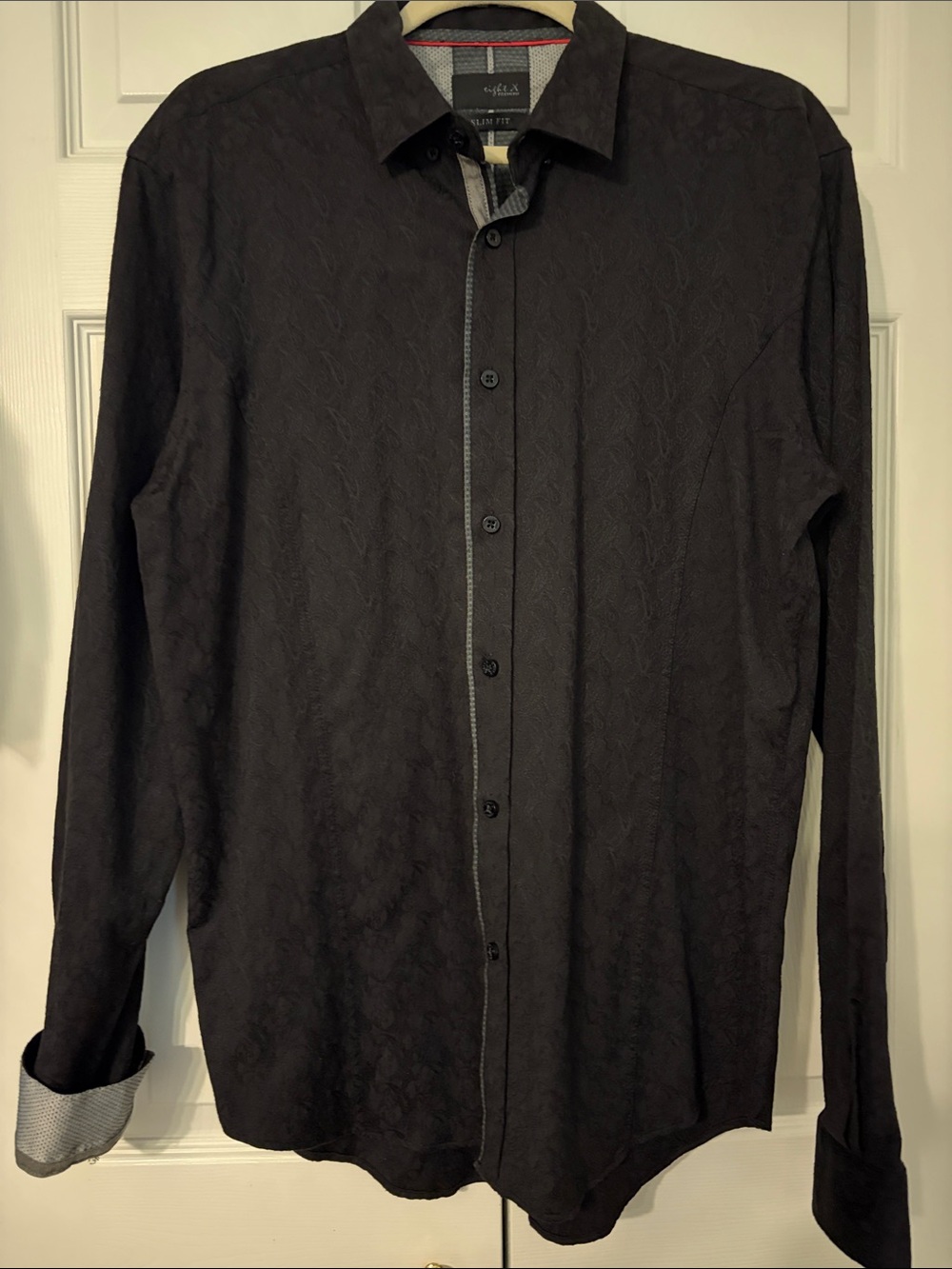 Eight X Premium By Buckle Black Button Down Shirt With Contrast Stitch Trim XL